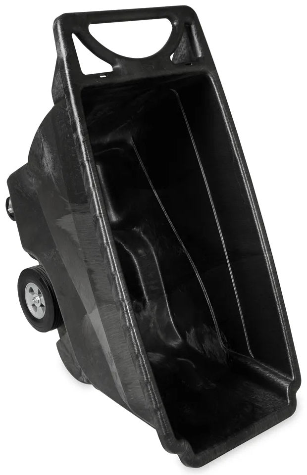 Rubbermaid FG9T1400BLA Structural Foam Open Top Standard Duty Tilt Truck / Trash Cart - Black - 1/2 cu. yd. (850 lb. Capacity)