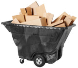 Rubbermaid FG9T1400BLA Structural Foam Open Top Standard Duty Tilt Truck / Trash Cart - Black - 1/2 cu. yd. (850 lb. Capacity)