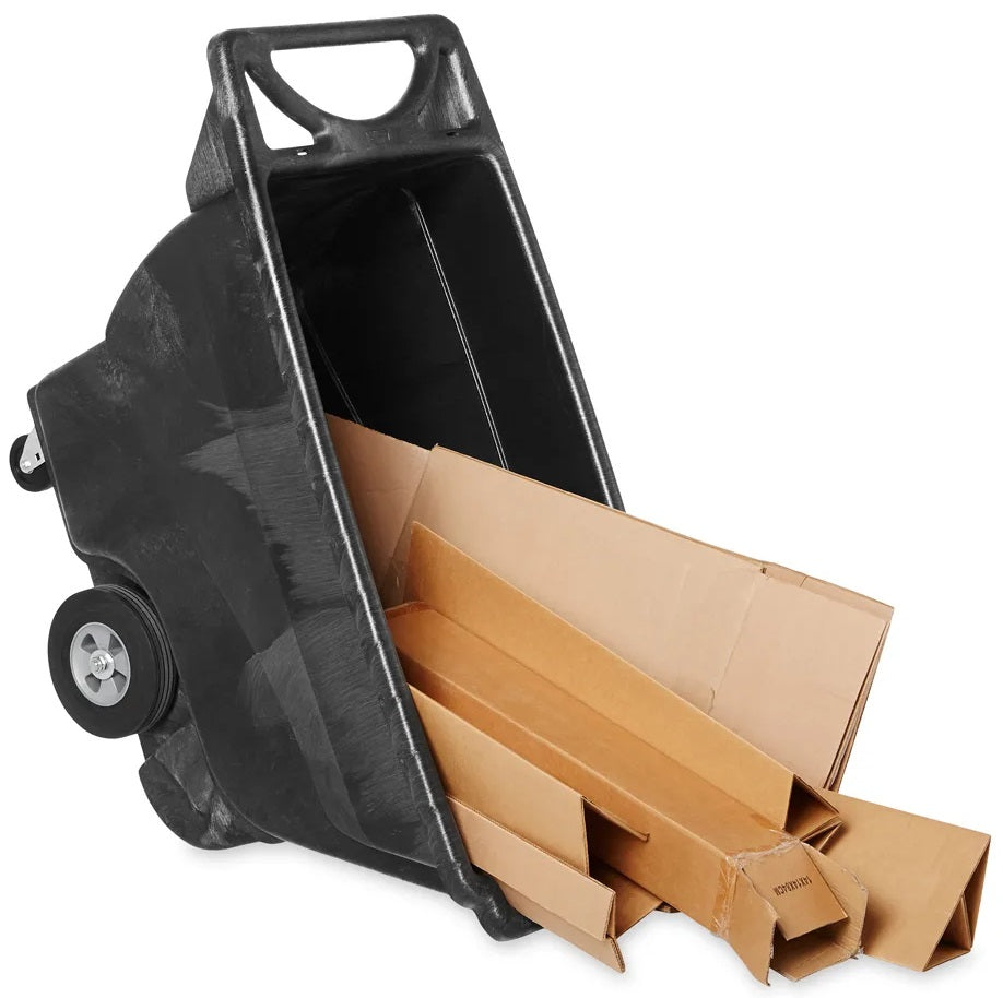 Rubbermaid FG9T1400BLA Structural Foam Open Top Standard Duty Tilt Truck / Trash Cart - Black - 1/2 cu. yd. (850 lb. Capacity)