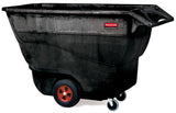 Rubbermaid FG9T1500BLA Structural Foam Open Top Standard Duty Tilt Truck / Trash Cart - Black - 1 cu. yd. (1250 lb. Capacity)