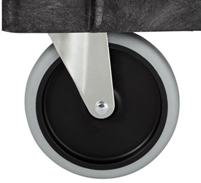 Rubbermaid FG9T6600BLA 500 lb. Small 2 Shelf Heavy-Duty Utility Cart with Lipped Shelf 34" x 17" x 31"H - Black