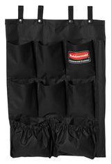 Rubbermaid FG9T9000BLA Executive 9-Pocket Fabric Hanging Organizer Cart Caddy 28"L x 19-3/4"W x 1-1/2"H - Black