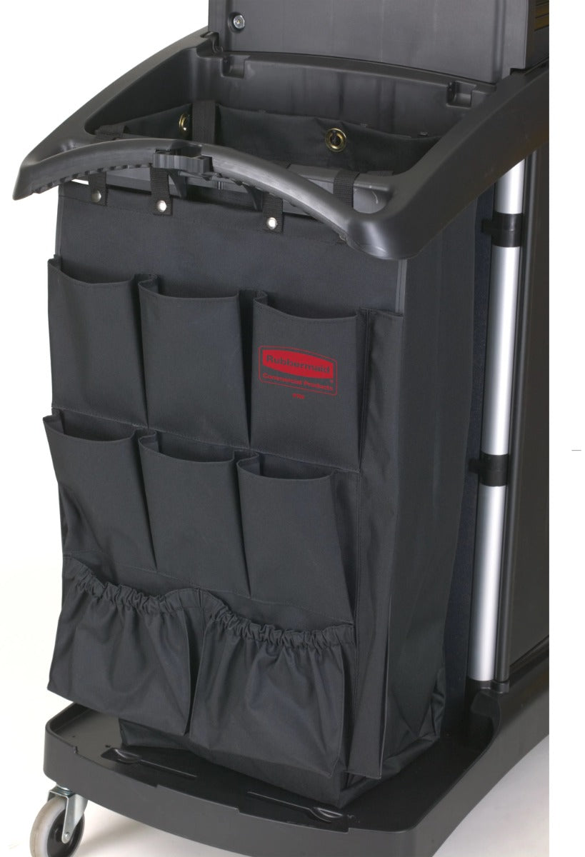 Rubbermaid FG9T9000BLA Executive 9-Pocket Fabric Hanging Organizer Cart Caddy 28"L x 19-3/4"W x 1-1/2"H - Black