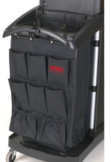 Rubbermaid FG9T9000BLA Executive 9-Pocket Fabric Hanging Organizer Cart Caddy 28"L x 19-3/4"W x 1-1/2"H - Black