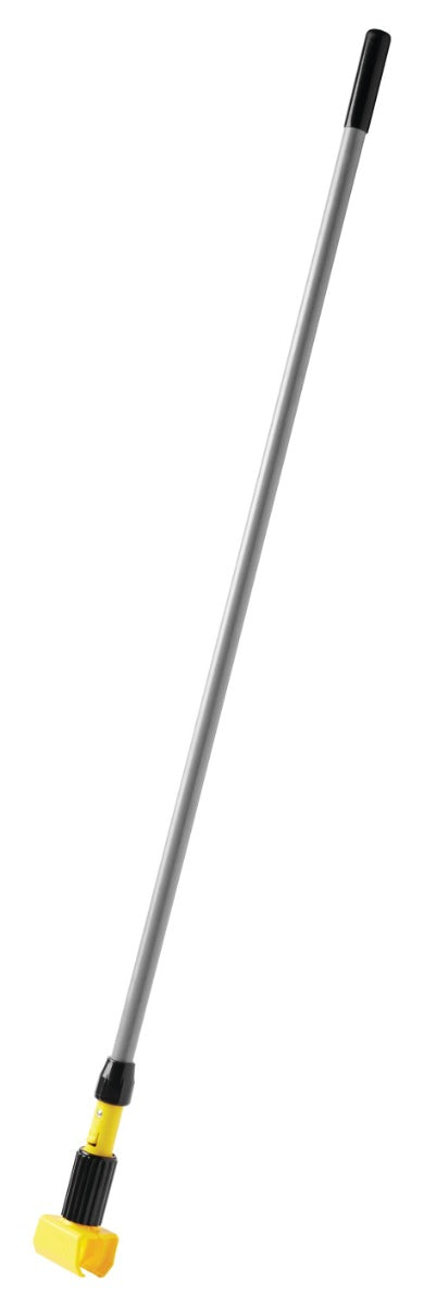 Rubbermaid FGH245000000 Gripper Fiberglass Wet Mop Handle with Clamp-Style Yellow Plastic Head 54"L - Gray - for use with 5" Headbands only