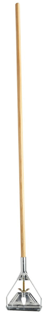 Rubbermaid FGH516000000 E-Z Change Wood Wet Mop Handle with Stirrup-Style Steel Head 60"L - Brown - for use with 1" Headbands only