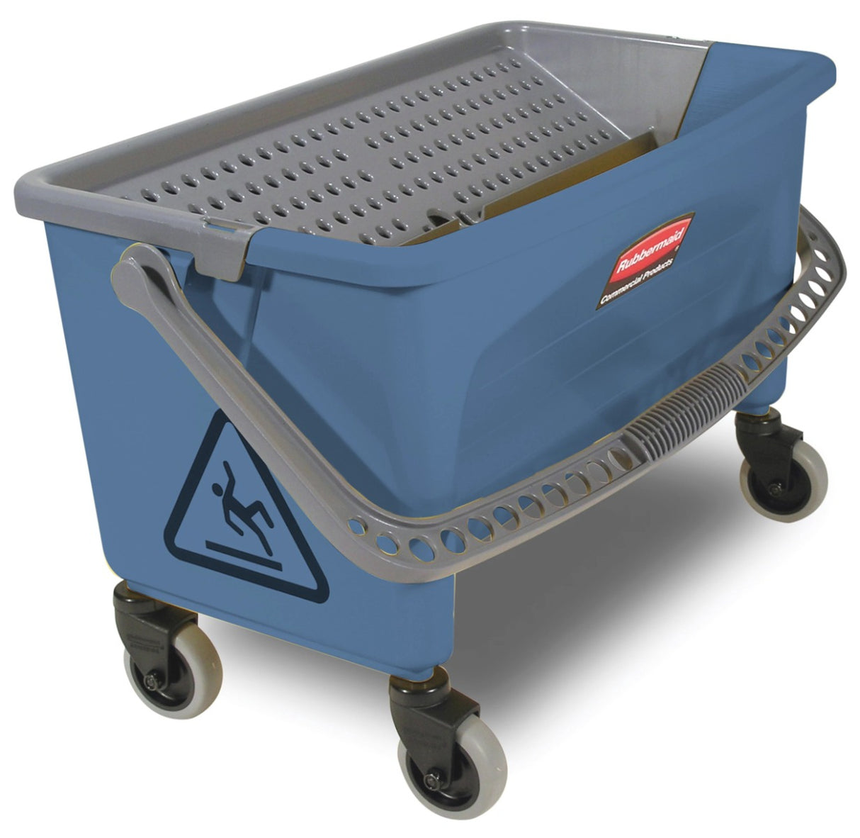 Rubbermaid FGQ93000BLUE Microfiber Finish Mop Bucket with Wringer - Blue