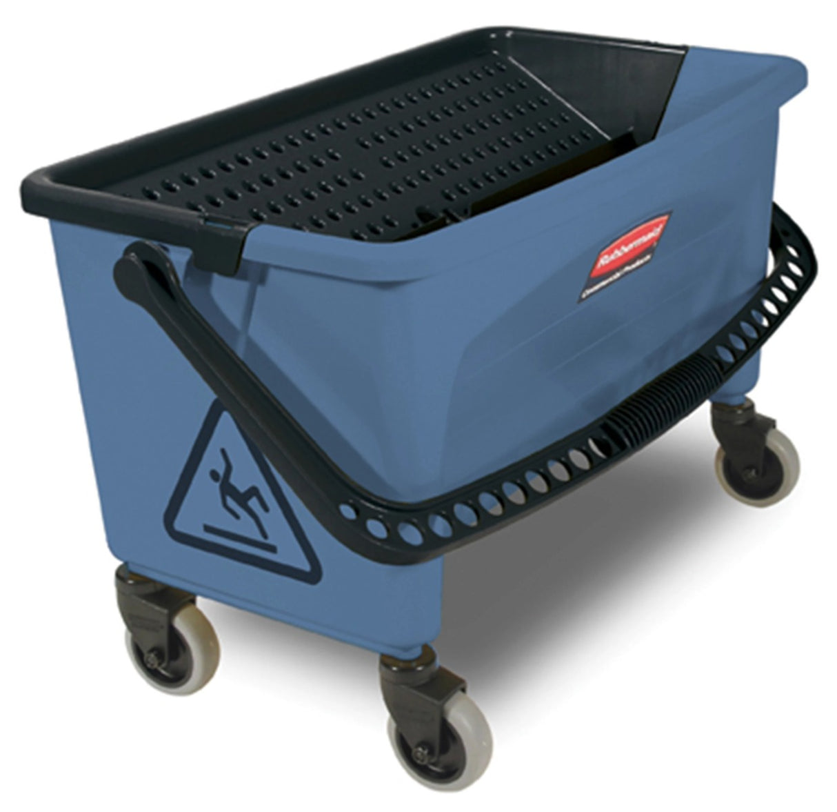 Rubbermaid FGQ93000BLUE Microfiber Finish Mop Bucket with Wringer - Blue
