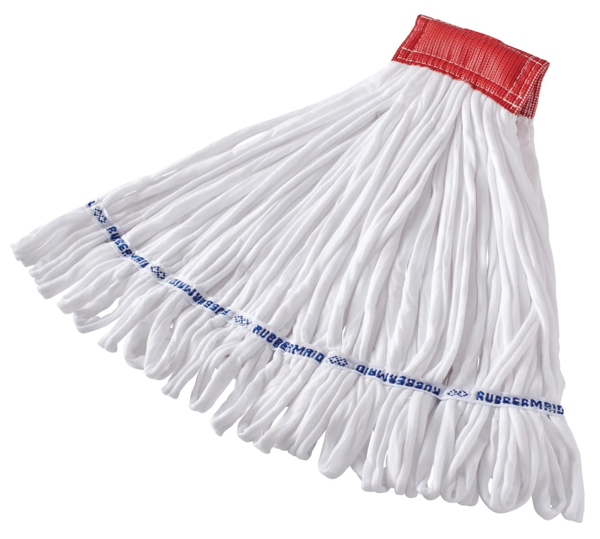 Rubbermaid FGT25600WH00 Large Fleece Cotton/Polyeste Blend Rough-Floor Wet Mop Head with 5" Headband & Looped End 24 oz. - White
