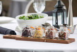 TableCraft FLIGHT2 Reversible Acacia Wood Paddle Tasting Flight 17" x 4" x 5/8" - Holds (4) Glasses (Not Included)
