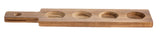 TableCraft FLIGHT2 Reversible Acacia Wood Paddle Tasting Flight 17" x 4" x 5/8" - Holds (4) Glasses (Not Included)