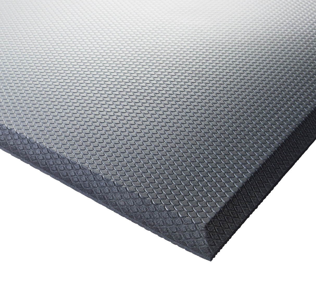 Winco FMG-23K Rubberized Gel Foam Anti-Slip Anti-Fatigue Floor Mat with Beveled Edges 2' x 3' - Black