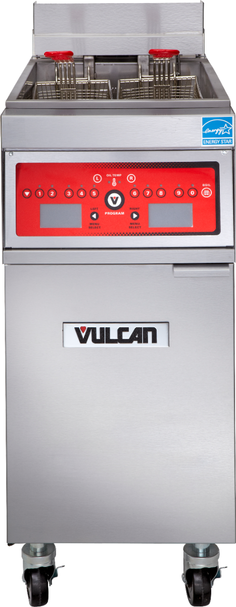 Vulcan 1ER50C Electric Floor Fryer with Computer Controls - Holds 50 lbs. - 208v/3-ph, 17kW