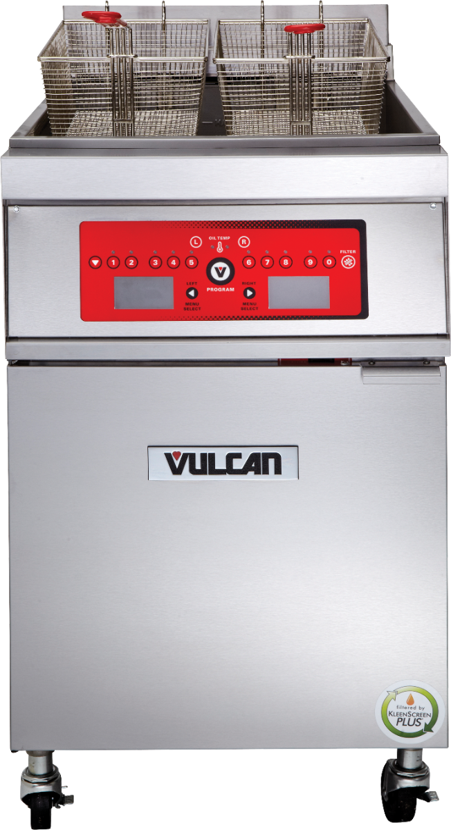 Vulcan 1ER85C Electric Floor Fryer with Computer Controls - Holds 85 lbs. - 208v/3-ph, 24kW