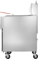 Vulcan 1VK45C One Bank Natural Gas Floor Fryer with PowerFry 5 and Computer Controls - Holds 45 to 50 lbs. - 70,000 BTU