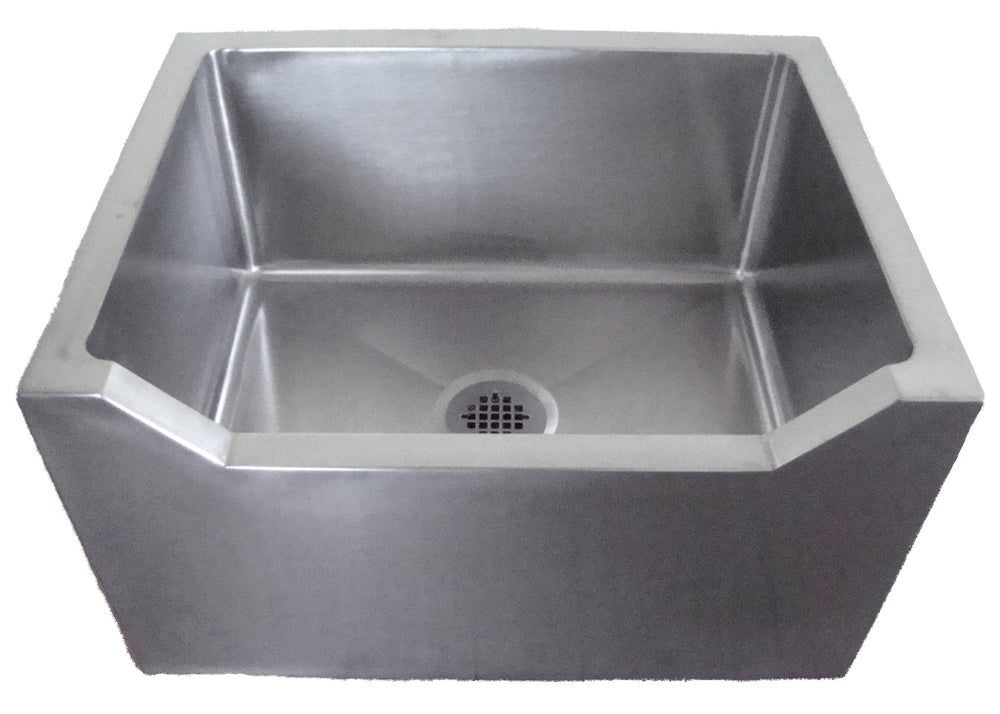 IMC/Teddy FS-D Stainless Steel 1-Compartment Floor Mount Drop Front Mop Sink with 24" x18" x12" Deep Bowl
