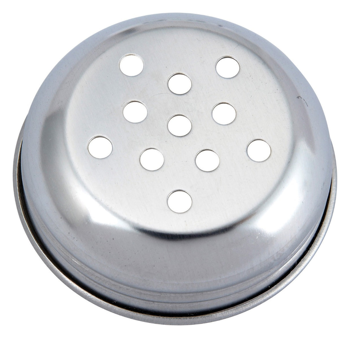 Winco G-107 Glass Swirl Cheese Shaker with Stainless Steel Perforated Top 6 oz. - Clear - 60/Case