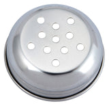 Winco G-107 Glass Swirl Cheese Shaker with Stainless Steel Perforated Top 6 oz. - Clear - 60/Case