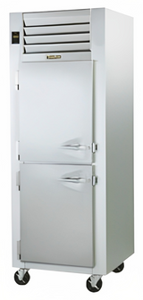 Traulsen G10001 1-Section Left Hinged 2 Solid Half Door Reach-In Refrigerator 30" - 24.2 Cu. Ft.