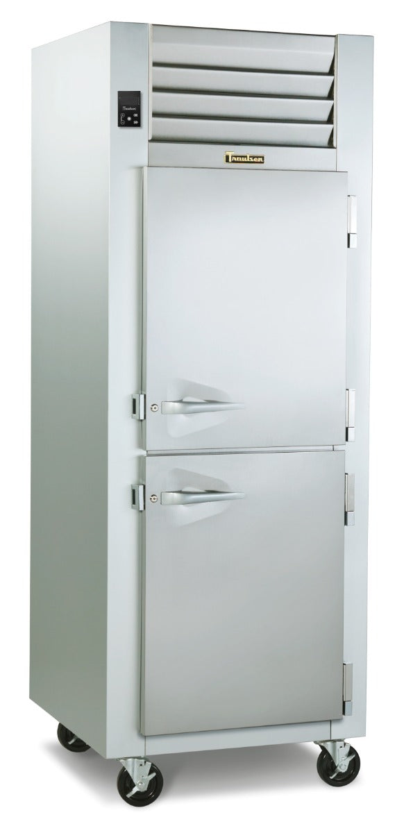 Traulsen G14303P 1-Section Right Hinged Front/Left Hinged Rear 2 Solid Half Door Pass-Thru Hot Food Holding Cabinet 30" - 26 cu.ft. - 208v/115v