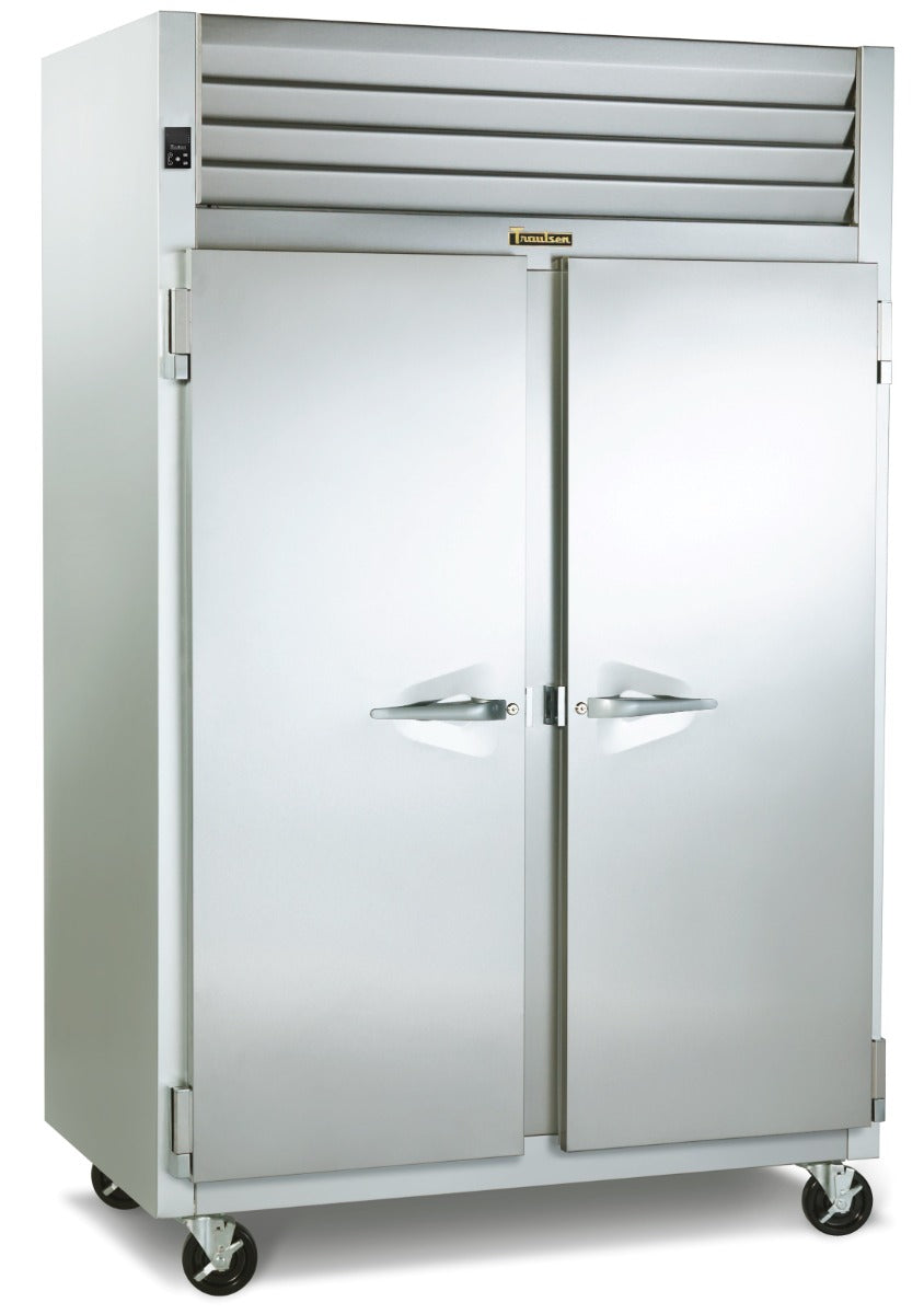 Traulsen G24310 2-Section Left/Right Hinged 2 Solid Full Door Reach-In Hot Food Holding Cabinet 52" - 44 cu.ft. - 208v/115v