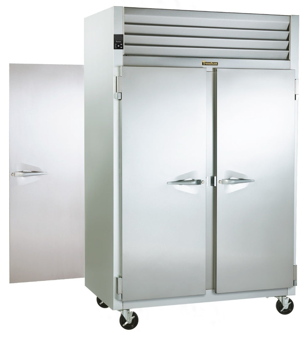 Traulsen G24314P 2-Section Left/Right Hinged 2 Solid Full Door Pass-Thru Hot Food Holding Cabinet 52" - 47 cu.ft. - 208v/115v