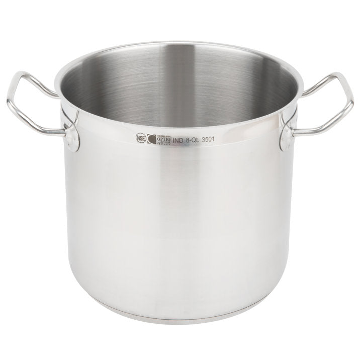 Vollrath 3501 Optio Stainless Steel Stock Pot with Cover-8 Qt.