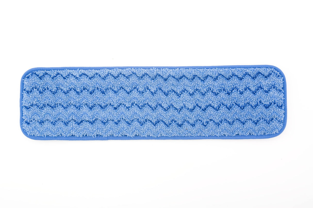Rubbermaid FGQ41000BL00 Hygen Blue Microfiber Damp Room Mop Pad 18"