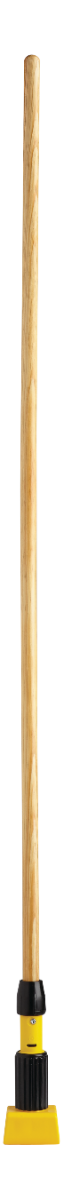 Rubbermaid FGH216000000 Gripper Clamp-Style Hardwood Wet Mop Handle with Yellow Plastic Head 60" - Natural
