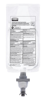Rubbermaid 2080802 AutoFoam Enriched Foam Alcohol Hand Sanitizer Refill for AutoFoam Dispensers 1000 ml - Dye and Fragrance Free