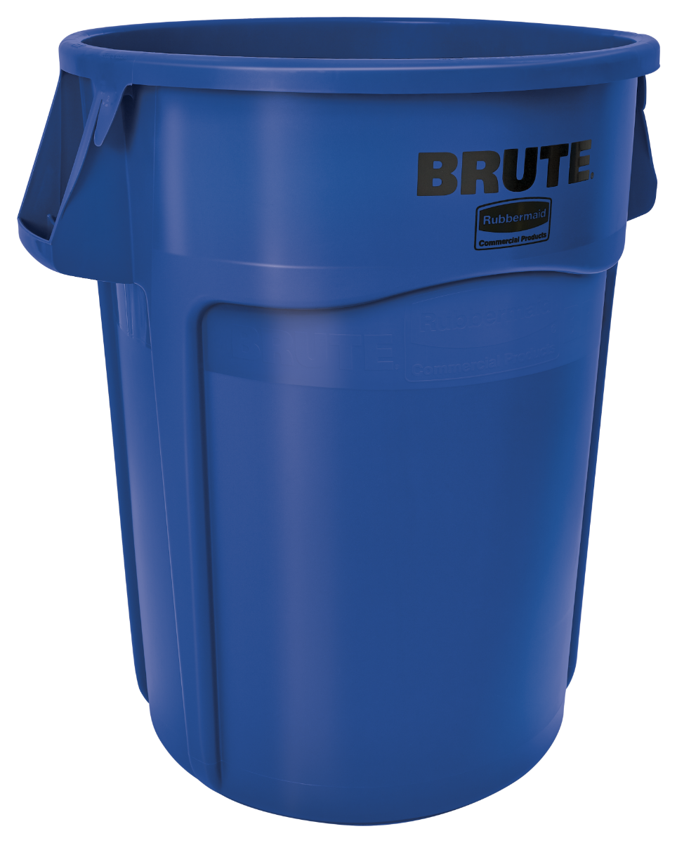 Rubbermaid FG264360BLUE Vented BRUTE Round Container 44 Gal. - Blue