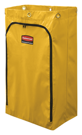 Rubbermaid 1966719 Janitorial Cart Vinyl Replacement Bag with Zipper 24 Gal. - Yellow