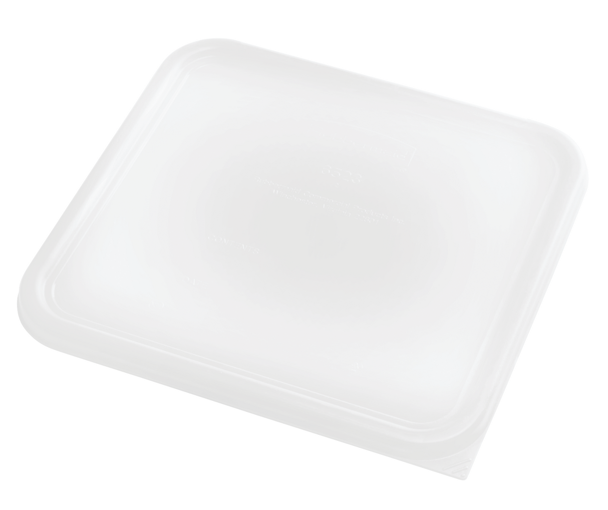 Rubbermaid FG652300WHT Space Saving Square Food Storage Container Lid 12-22 Qt. - White