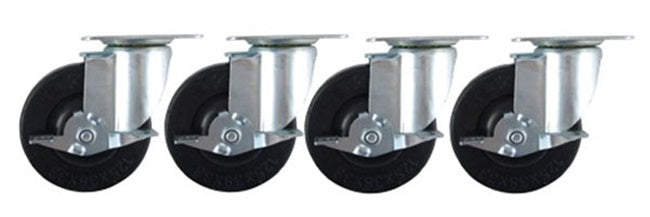 Adcraft GF-40 Swivel Plate Casters 5" - for Floor Model Fryers - 4/set (2 w/ Brakes)