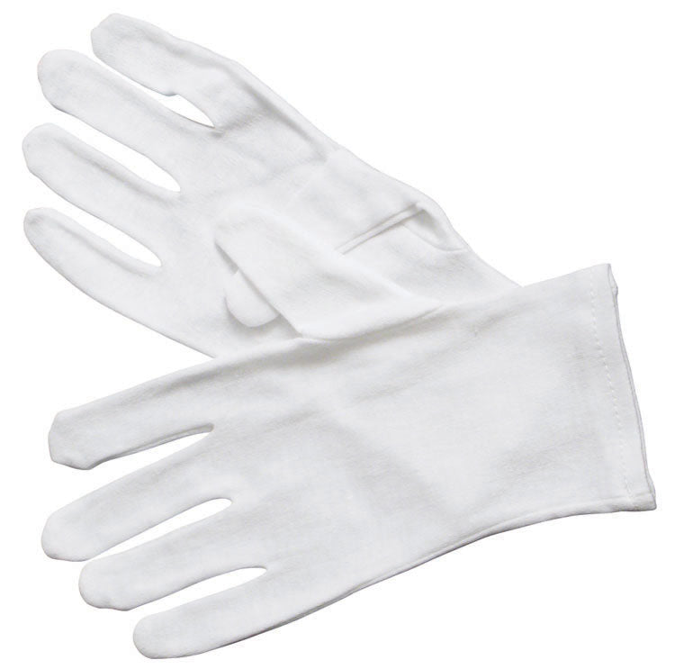 Winco GLC-L Multi-Purpose Cotton Service Gloves - White - Large - 600 Pairs/Case