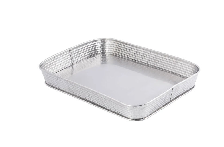 TableCraft GPSS120 Rectangular Serving Platter, 12" x 9", Stainless