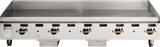 Used Restaurant Equipment - Wolf AGM60-101 Countertop Heavy Duty Natural Gas Griddle with 1" Thick Steel Plate & 5 Manual Controls 60" - 135,000 BTU