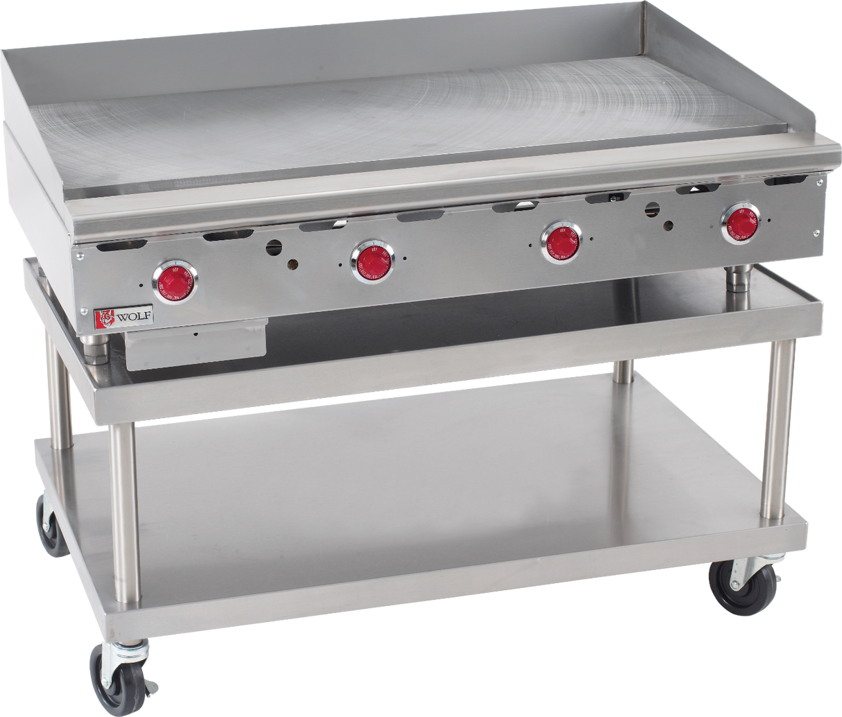 Wolf ASA48 - Countertop Heavy Duty Gas Griddle w/ 4 Snap-Action Thermostatic Controls 48" NG - 108,000 BTU