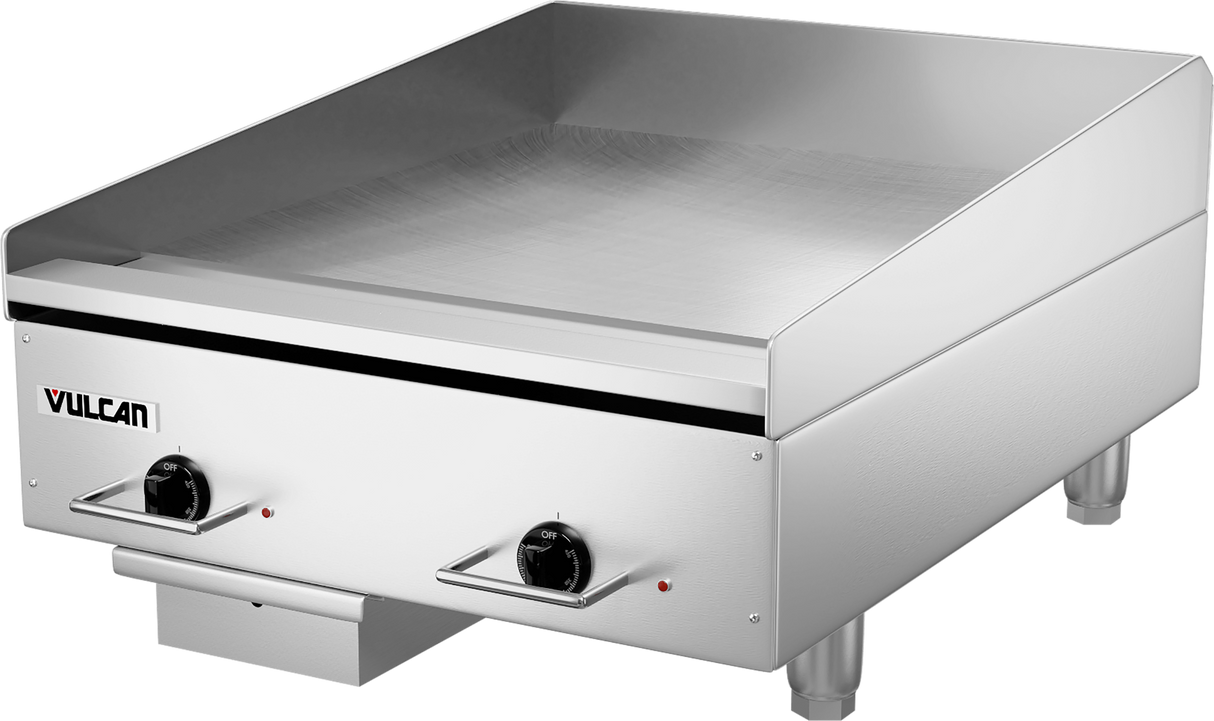 Vulcan HEG24E Countertop Heavy Duty Electric Griddle with Snap-Action Thermostatic Controls 24" - 208v/60/3