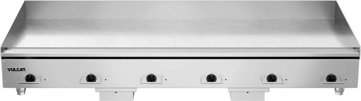 Vulcan HEG72E Countertop Heavy Duty Electric Griddle with Snap-Action Thermostatic Controls 72" - 208v/60/3