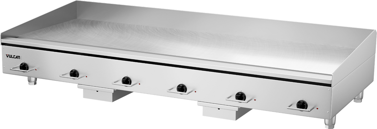 Vulcan HEG72E Countertop Heavy Duty Electric Griddle with Snap-Action Thermostatic Controls 72" - 208v/60/3