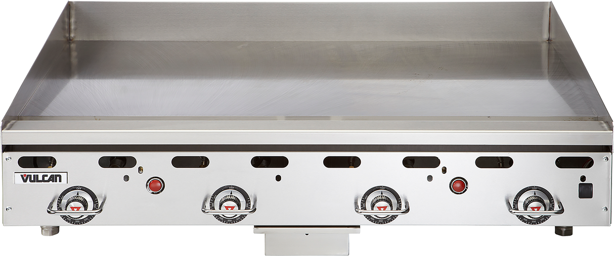 Vulcan MSA48 Countertop Natural Gas Griddle w/ 4 Snap Action Thermostatic Controls 48" - 108,000 BTU