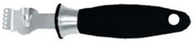 Adcraft GRP-7ZP Get-A-Grip Zester / Peeler with Black Handle 7"