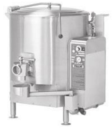 Vulcan GT100E Natural Gas Fully Steam Jacketed Stationary Kettle 100 Gal. - 135,000 BTU