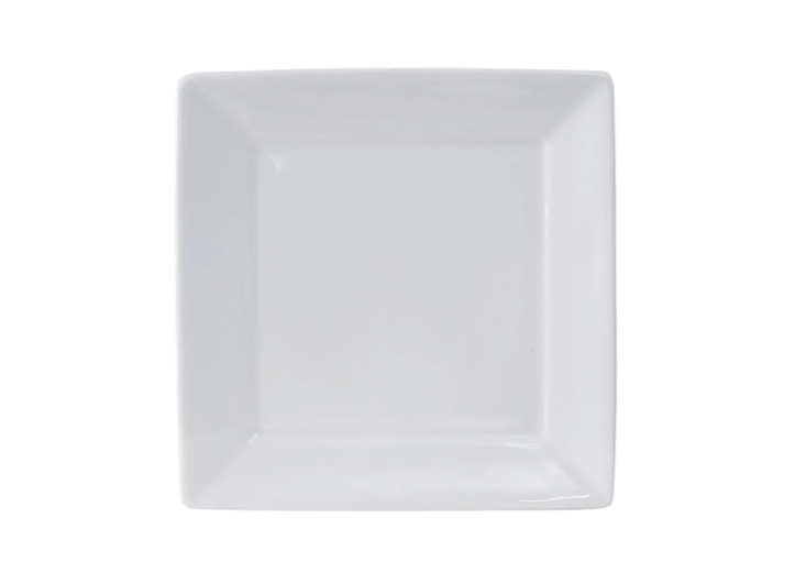 Tuxton GSP-006 10 1/8" Square Santorini Plate - China, Porcelain White