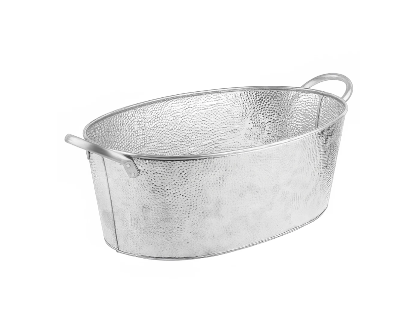 TableCraft GT2313 4 1/2 gal Oval Cooling Tub - 23"L x 13"W x 7 1/2"H, Steel