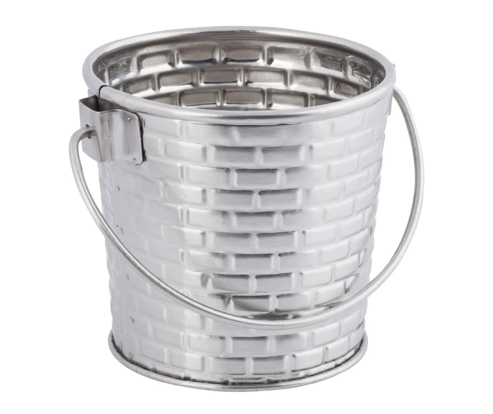 TableCraft GTSS33 3 1/4" Wine Bucket/Pail - Stainless Steel, Brick Pattern