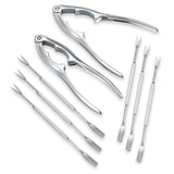 TableCraft H76984 8-Piece Seafood Tools Kit - includes: (2) Lobster Crackers and (6) Fork Picks - 6 Kits/Case