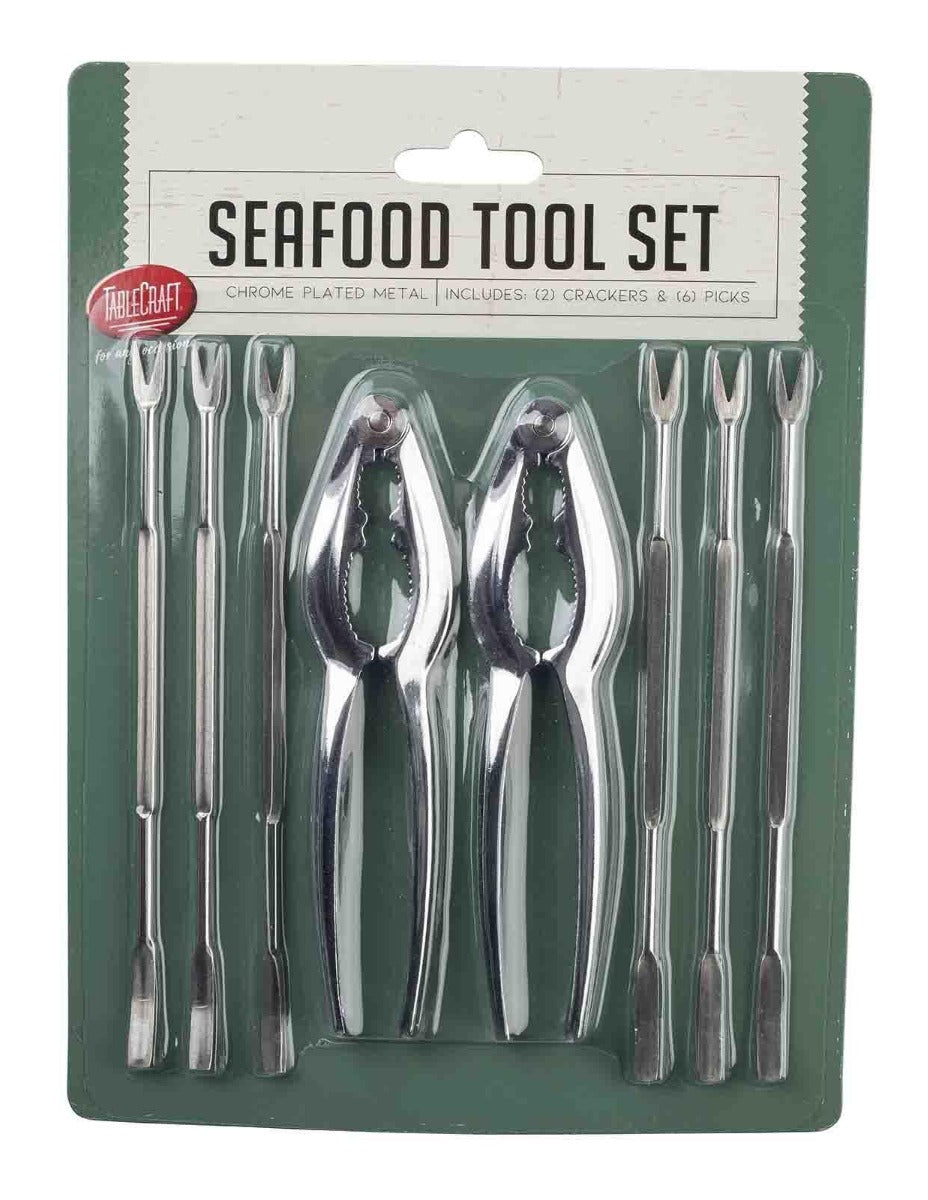 TableCraft H76984 8-Piece Seafood Tools Kit - includes: (2) Lobster Crackers and (6) Fork Picks - 6 Kits/Case