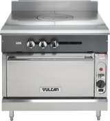 Vulcan V1FT36 V Series Heavy Duty Natural Gas Modular Range French Top 36" - 45,000 BTU